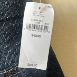 Gap straight cut denim jeans 34x32
